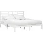 Estructura de cama madera maciza blanco Supe King 180x200 cm de vidaXL, Camas y somieres - Ref: Foro24-3105811, Precio: 148,7...
