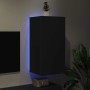 Mueble de TV de pared con luces LED negro 40,5x35x80 cm en Muebles TV | Comprar online en Foru.es