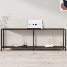 Schwarzer Konsolentisch aus gehärtetem Glas, 220 x 35 x 75,5 cm von vidaXL, Seitentische - Ref: Foro24-331711, Preis: 134,77 ...