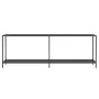 Black tempered glass console table 220x35x75.5 cm by vidaXL, Side tables - Ref: Foro24-331711, Price: 134,77 €, Discount: %