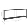 Mesa consola vidrio templado negro 220x35x75,5 cm de vidaXL, Mesas auxiliares - Ref: Foro24-331711, Precio: 137,30 €, Descuen...