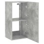 Mueble de TV de pared con luces LED gris hormigón 40,5x35x80 cm en Muebles TV | Comprar online en Foru.es