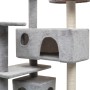 Rascador para gatos con poste rascador de sisal 125 cm gris de vidaXL, Mobiliario para gatos - Ref: Foro24-170475, Precio: 91...