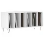 Mueble discos madera contrachapada blanco brillo 100x38x48 cm de vidaXL, Almacenamiento para CD y DVD - Ref: Foro24-831750, P...