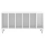 Mueble discos madera contrachapada blanco brillo 100x38x48 cm de vidaXL, Almacenamiento para CD y DVD - Ref: Foro24-831750, P...