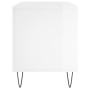 Mueble discos madera contrachapada blanco brillo 100x38x48 cm de vidaXL, Almacenamiento para CD y DVD - Ref: Foro24-831750, P...