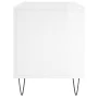 Mueble discos madera contrachapada blanco brillo 100x38x48 cm de vidaXL, Almacenamiento para CD y DVD - Ref: Foro24-831750, P...
