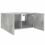 Mueble de TV de pared con luces LED gris hormigón 60x35x31 cm en Muebles TV | Comprar online en Foru.es