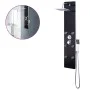 Panel ducha de vidrio negro 25x44,6x130 cm de vidaXL, Boquillas de chorro para bañeras y duchas - Ref: Foro24-142993, Precio:...
