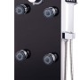 Panel ducha de vidrio negro 25x44,6x130 cm de vidaXL, Boquillas de chorro para bañeras y duchas - Ref: Foro24-142993, Precio:...