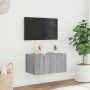Mueble de TV de pared con luces LED gris Sonoma 60x35x31 cm en Muebles TV | Comprar online en Foru.es