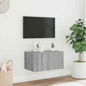 Mueble de TV de pared con luces LED gris Sonoma 60x35x31 cm en Muebles TV | Comprar online en Foru.es
