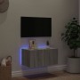 Mueble de TV de pared con luces LED gris Sonoma 60x35x31 cm en Muebles TV | Comprar online en Foru.es