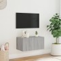 Mueble de TV de pared con luces LED gris Sonoma 60x35x31 cm en Muebles TV | Comprar online en Foru.es