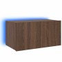 Mueble de TV de pared con luces LED roble marrón 60x35x31 cm en Muebles TV | Comprar online en Foru.es