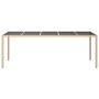Mesa de jardín de vidrio templado ratán PE beige 250x100x75 cm de vidaXL, Mesas de jardín - Ref: Foro24-316728, Precio: 197,3...
