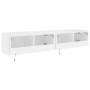 Muebles de TV de pared con luces LED 2 uds blanco 80x35x31 cm en Muebles TV | Comprar online en Foru.es
