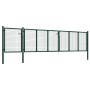 Puerta de jardín de acero verde 500x100 cm de vidaXL, Puertas de jardín - Ref: Foro24-144317, Precio: 476,64 €, Descuento: %
