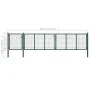 Puerta de jardín de acero verde 500x100 cm de vidaXL, Puertas de jardín - Ref: Foro24-144317, Precio: 467,00 €, Descuento: %