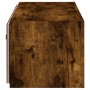 Mueble de TV de pared con luces LED roble ahumado 80x35x31 cm en Muebles TV | Comprar online en Foru.es