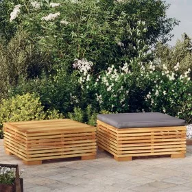 Garden furniture set 2 pieces solid teak wood by vidaXL, Modular outdoor sofas - Ref: Foro24-319170, Price: 249,49 €, Discoun...