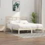 Estructura de cama de madera maciza 200x200 cm de vidaXL, Camas y somieres - Ref: Foro24-3105815, Precio: 126,72 €, Descuento: %