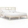 Estructura de cama de madera maciza 200x200 cm de vidaXL, Camas y somieres - Ref: Foro24-3105815, Precio: 126,72 €, Descuento: %