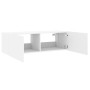 Mueble de TV de pared con luces LED blanco 100x35x31 cm en Muebles TV | Comprar online en Foru.es