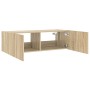 Mueble de TV de pared con luces LED roble Sonoma 100x35x31 cm en Muebles TV | Comprar online en Foru.es