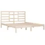 Estructura de cama de madera maciza 200x200 cm de vidaXL, Camas y somieres - Ref: Foro24-3105815, Precio: 126,72 €, Descuento: %