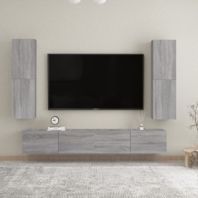 Muebles para TV de pared 2 uds gris Sonoma 30,5x30x110 cm de vidaXL, Muebles TV - Ref: Foro24-826679, Precio: 85,55 €, Descue...