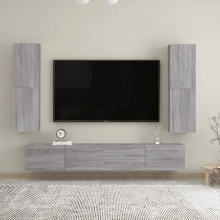 Muebles para TV de pared 2 uds gris Sonoma 30,5x30x110 cm de vidaXL, Muebles TV - Ref: Foro24-826679, Precio: 84,48 €, Descue...