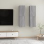 Muebles para TV de pared 2 uds gris Sonoma 30,5x30x110 cm de vidaXL, Muebles TV - Ref: Foro24-826679, Precio: 85,55 €, Descue...