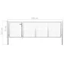Puerta de jardín de acero plateado 350x75 cm de vidaXL, Puertas de jardín - Ref: Foro24-144340, Precio: 277,56 €, Descuento: %
