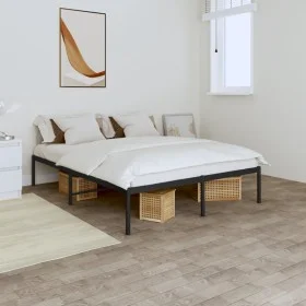 Schwarzer Metallbettrahmen 160x200 cm von vidaXL, Betten und Lattenroste - Ref: Foro24-350849, Preis: 125,77 €, Rabatt: %