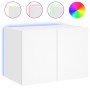 Mueble de TV de pared con luces LED blanco 60x35x41 cm en Muebles TV | Comprar online en Foru.es