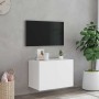 Mueble de TV de pared con luces LED blanco 60x35x41 cm en Muebles TV | Comprar online en Foru.es