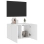 Mueble de TV de pared con luces LED blanco 60x35x41 cm en Muebles TV | Comprar online en Foru.es