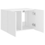 Mueble de TV de pared con luces LED blanco 60x35x41 cm en Muebles TV | Comprar online en Foru.es