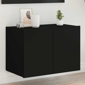 Mueble de TV de pared con luces LED negro 60x35x41 cm en Muebles TV | Comprar online en Foru.es