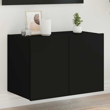 Mueble de TV de pared con luces LED negro 60x35x41 cm en Muebles TV | Comprar online en Foru.es