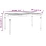 Mesa Batavia madera maciza de teca 150x90x75 cm de vidaXL, Mesas de jardín - Ref: Foro24-319165, Precio: 238,33 €, Descuento: %