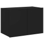 Mueble de TV de pared con luces LED negro 60x35x41 cm en Muebles TV | Comprar online en Foru.es