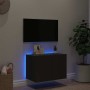 Mueble de TV de pared con luces LED negro 60x35x41 cm en Muebles TV | Comprar online en Foru.es