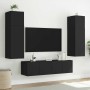 Mueble de TV de pared con luces LED negro 60x35x41 cm en Muebles TV | Comprar online en Foru.es