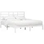 Estructura de cama madera maciza blanco 200x200 cm de vidaXL, Camas y somieres - Ref: Foro24-3105816, Precio: 139,17 €, Descu...
