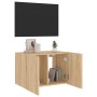 Mueble de TV de pared con luces LED roble Sonoma 60x35x41 cm en Muebles TV | Comprar online en Foru.es