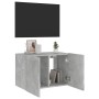 Mueble de TV de pared con luces LED gris hormigón 60x35x41 cm en Muebles TV | Comprar online en Foru.es
