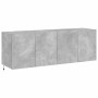 Muebles TV de pared luces LED 2 uds gris hormigón 60x35x41 cm en Muebles TV | Comprar online en Foru.es