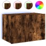 Mueble de TV de pared con luces LED roble ahumado 60x35x41 cm en Muebles TV | Comprar online en Foru.es